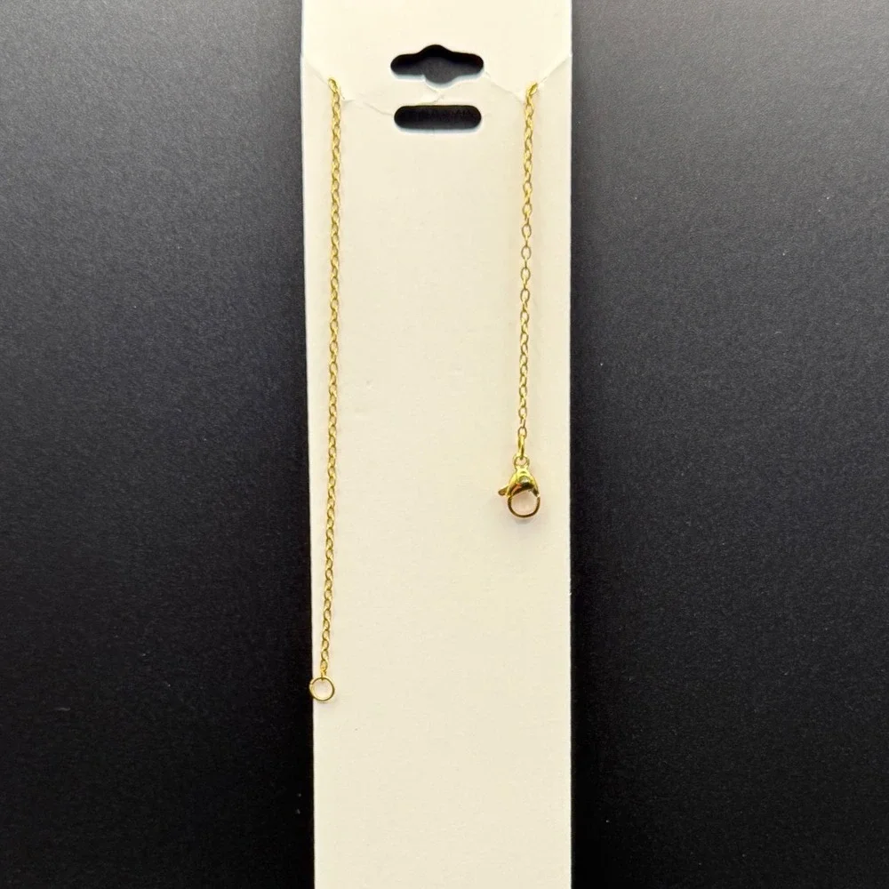 Gold Tone Stainless Steel Red‎ Cross Pendant Necklace Religious Jewelry